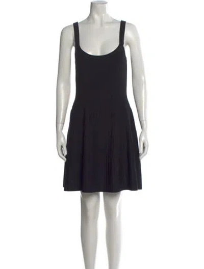 Pre-owned Theory Scoop Neck Mini Dress In Black
