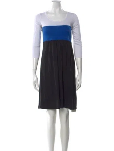 Pre-owned Theory Scoop Neck Mini Dress In Black