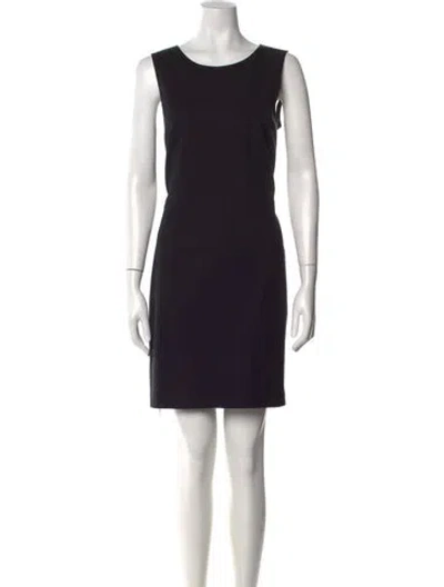 Pre-owned Theory Scoop Neck Mini Dress In Black