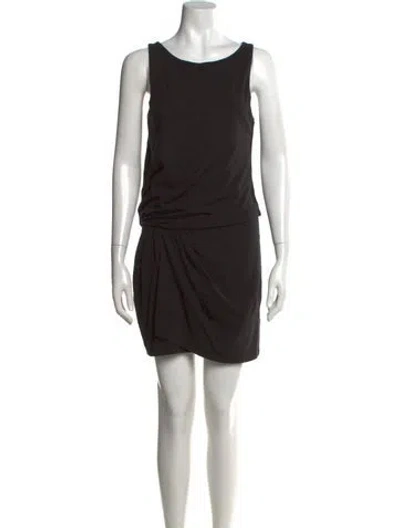 Pre-owned Theory Scoop Neck Mini Dress In Black