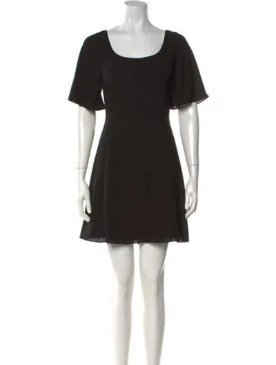 Pre-owned Theory Scoop Neck Mini Dress In Black