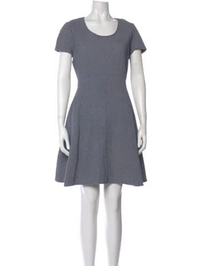 Pre-owned Theory Scoop Neck Mini Dress In Blue