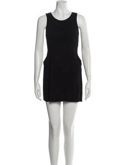 Pre-owned Theory Scoop Neck Mini Dress In Blue