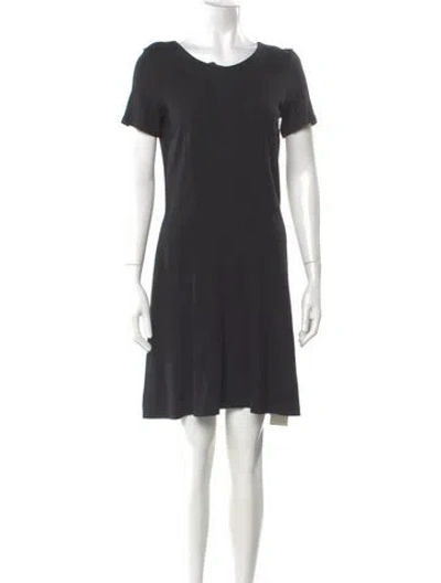 Pre-owned Theory Scoop Neck Mini Dress In Gray
