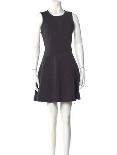 Pre-owned Theory Scoop Neck Mini Dress In Gray