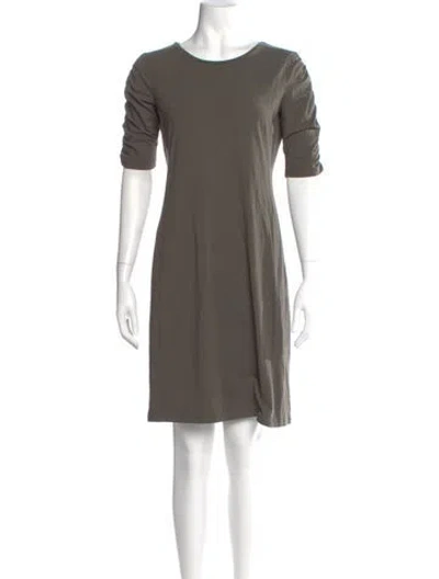 Pre-owned Theory Scoop Neck Mini Dress In Gray