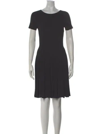 Pre-owned Theory Scoop Neck Mini Dress In Gray