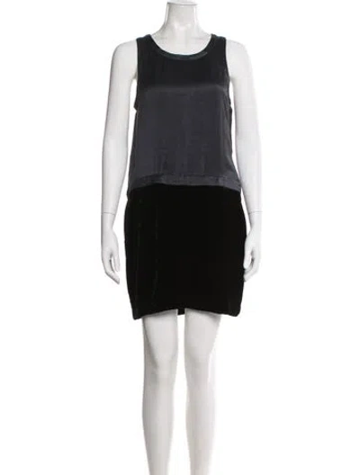 Pre-owned Theory Scoop Neck Mini Dress In Multi