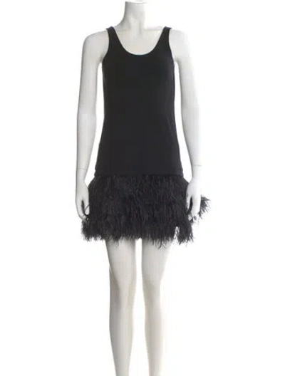 Pre-owned Theory Scoop Neck Mini Dress In Multi