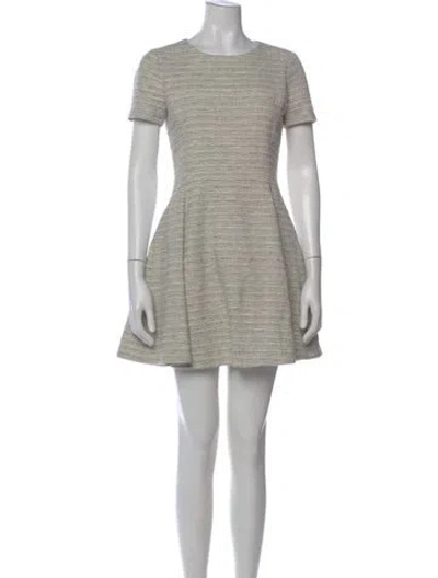 Pre-owned Theory Scoop Neck Mini Dress In Neutral