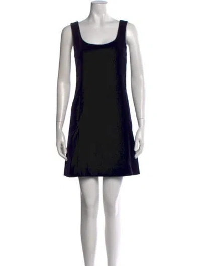 Pre-owned Theory Scoop Neck Mini Dress In Purple