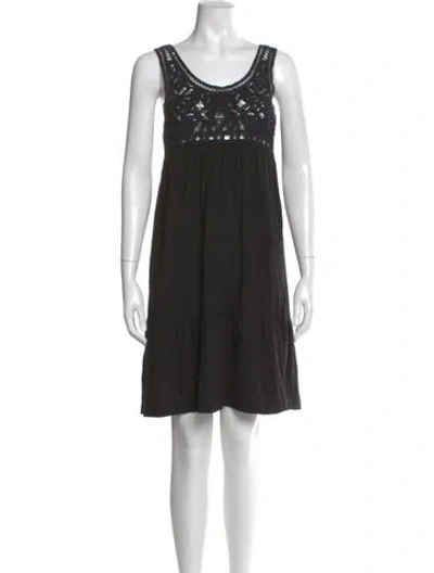 Pre-owned Theory Scoop Neck Mini Dress W/ Tags In Black