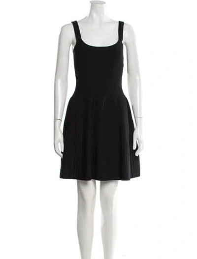 Pre-owned Theory Scoop Neck Mini Dress W/ Tags In Black