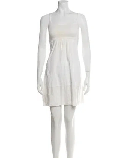 Pre-owned Theory Scoop Neck Mini Dress In White