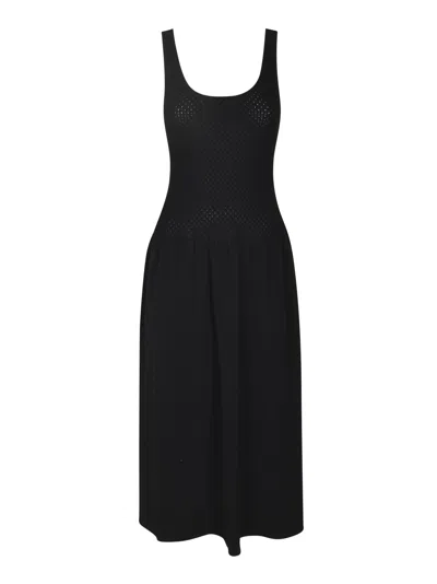 Theory Scoop-neck Sleeveless Knit Dress In Black
