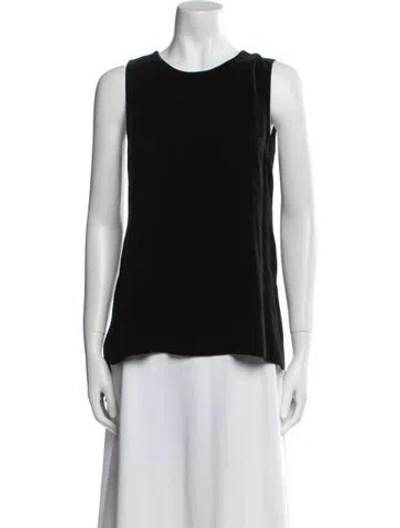 Pre-owned Theory Scoop Neck Sleeveless Top In Black
