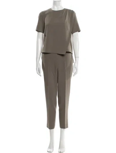 Pre-owned Theory Scoop Neck Sleeveless Top In Neutral