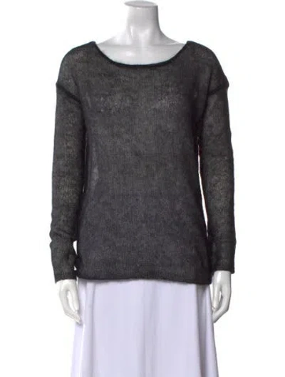 Pre-owned Theory Scoop Neck Sweater In Black