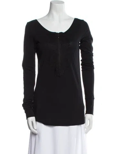Pre-owned Theory Scoop Neck Sweater In Black