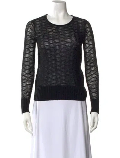 Pre-owned Theory Scoop Neck Sweater In Black