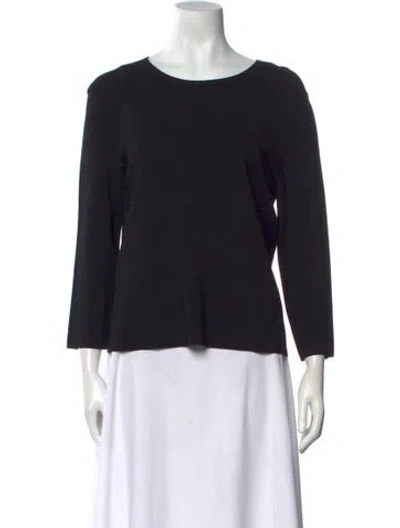 Pre-owned Theory Scoop Neck Sweater In Black