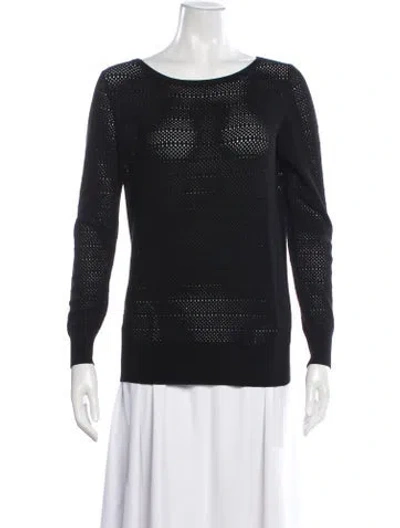 Pre-owned Theory Scoop Neck Sweater In Black