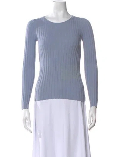 Pre-owned Theory Scoop Neck Sweater In Blue