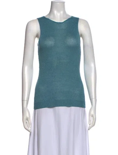 Pre-owned Theory Scoop Neck Sweater In Blue