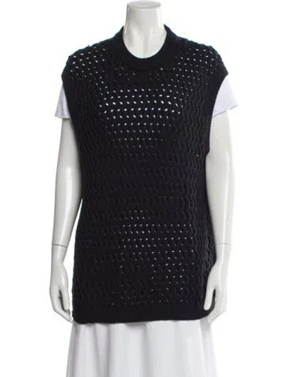 Pre-owned Theory Scoop Neck Sweater In Blue
