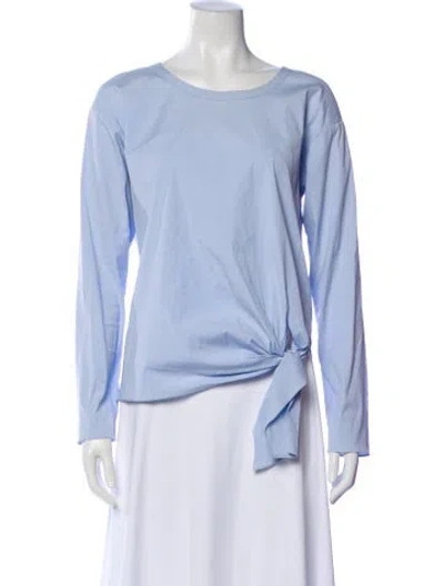 Pre-owned Theory Scoop Neck Sweater In Blue