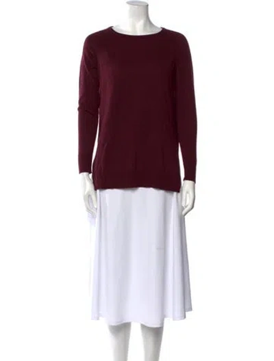 Pre-owned Theory Scoop Neck Sweater In Burgundy