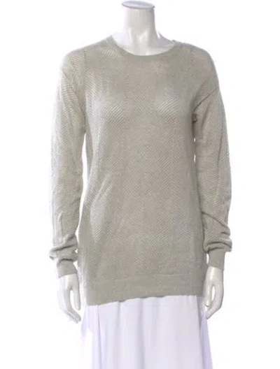 Pre-owned Theory Scoop Neck Sweater In Gray