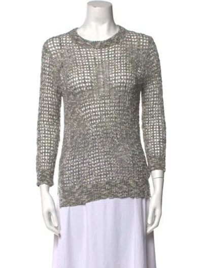 Pre-owned Theory Scoop Neck Sweater In Gray