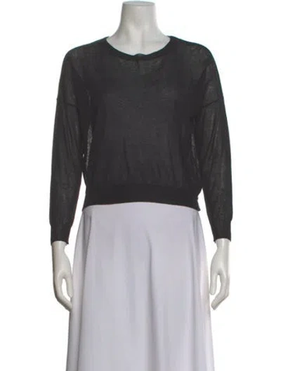Pre-owned Theory Scoop Neck Sweater In Gray