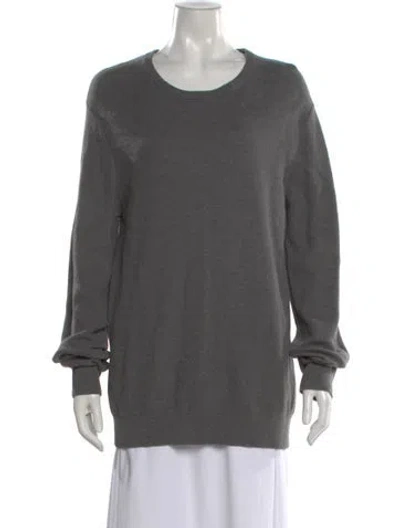 Pre-owned Theory Scoop Neck Sweater In Gray