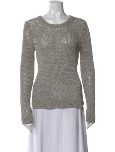 Pre-owned Theory Scoop Neck Sweater In Gray