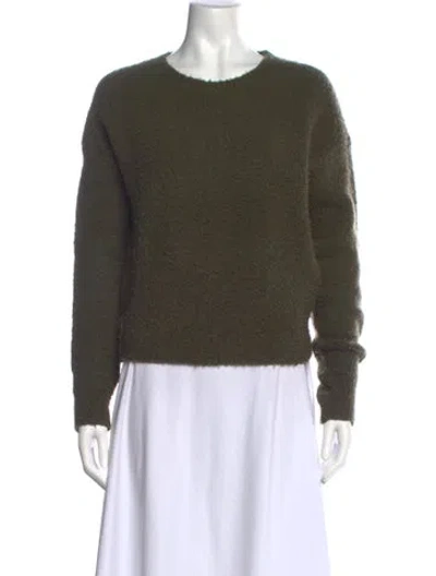 Pre-owned Theory Scoop Neck Sweater In Green