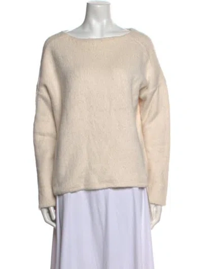 Pre-owned Theory Scoop Neck Sweater In Neutral