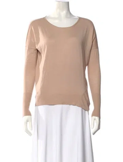 Pre-owned Theory Scoop Neck Sweater In Neutral