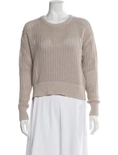 Pre-owned Theory Scoop Neck Sweater In Neutral