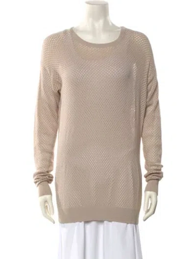 Pre-owned Theory Scoop Neck Sweater In Neutral