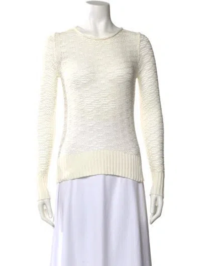 Pre-owned Theory Scoop Neck Sweater In Neutral