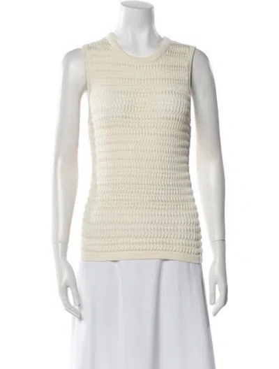 Pre-owned Theory Scoop Neck Sweater In Neutral