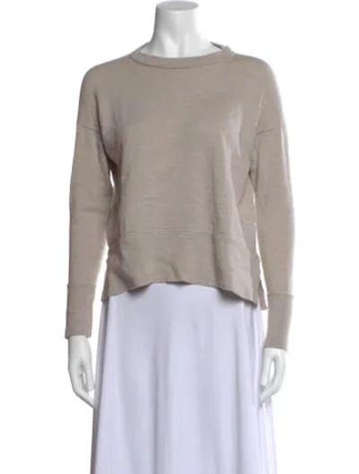 Pre-owned Theory Scoop Neck Sweater In Neutral