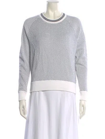 Pre-owned Theory Scoop Neck Sweater In White