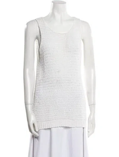 Pre-owned Theory Scoop Neck Sweater In White
