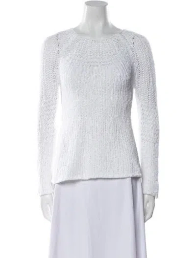 Pre-owned Theory Scoop Neck Sweater In White