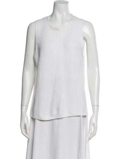 Pre-owned Theory Scoop Neck Sweater In White