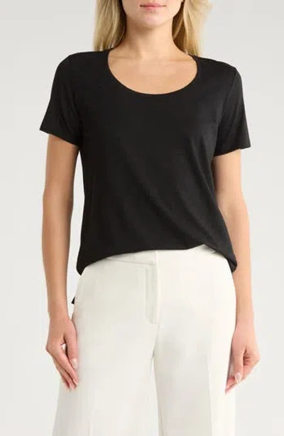 Theory Scoop Neck T-shirt In Black