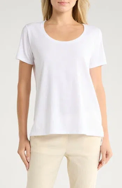 Theory Scoop Neck T-shirt In White